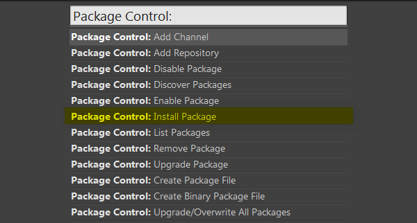 sublime text instalar paquetes