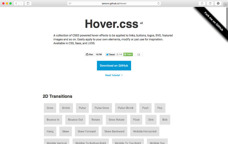 animacion libreria hover css