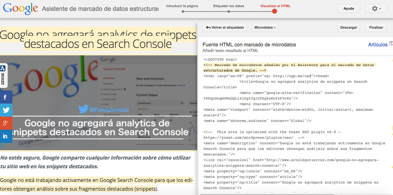 fuente html marcado microdatos