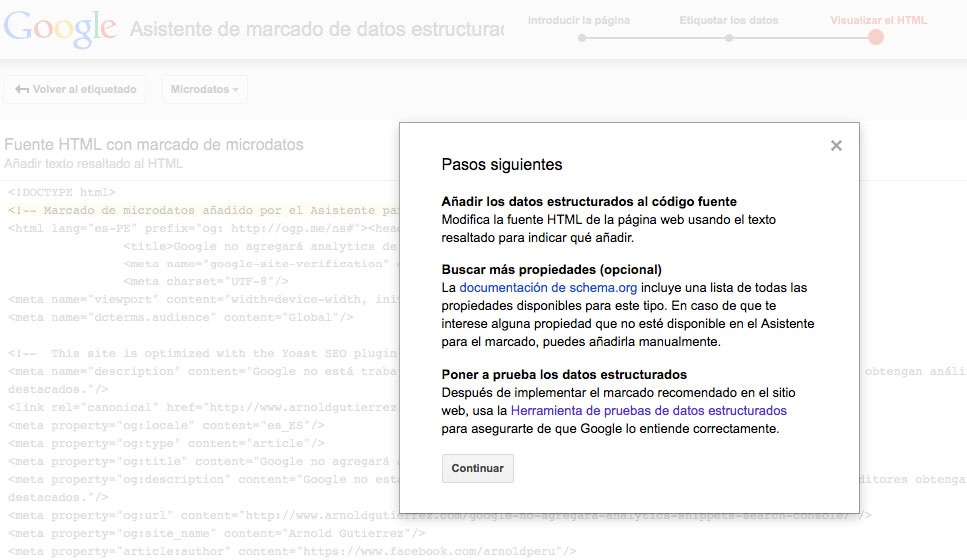 schema asistente estructura datos finalizar