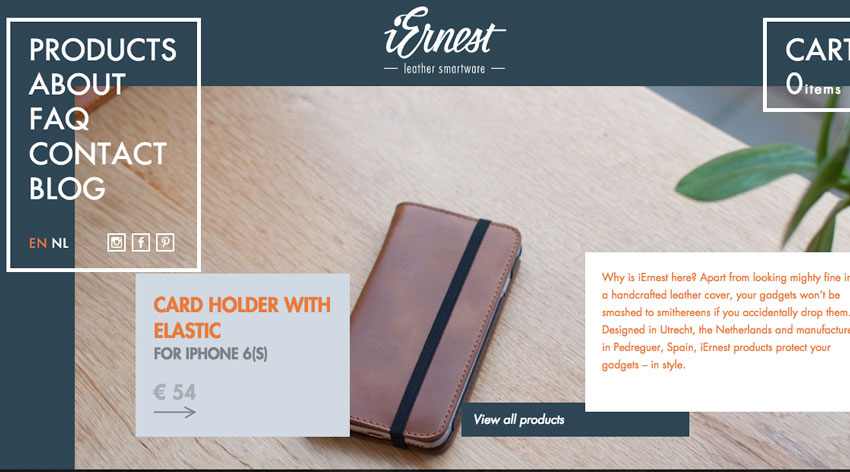 iernest diseño web minimalista