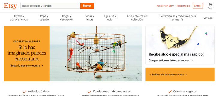 etsy mejores paginas comprar usa