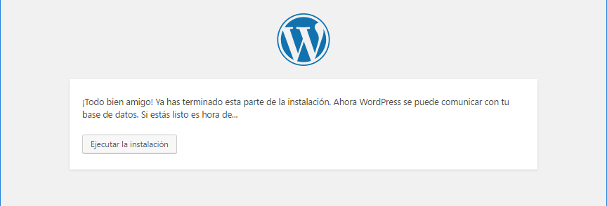 ejecutar instalacion wordpress final