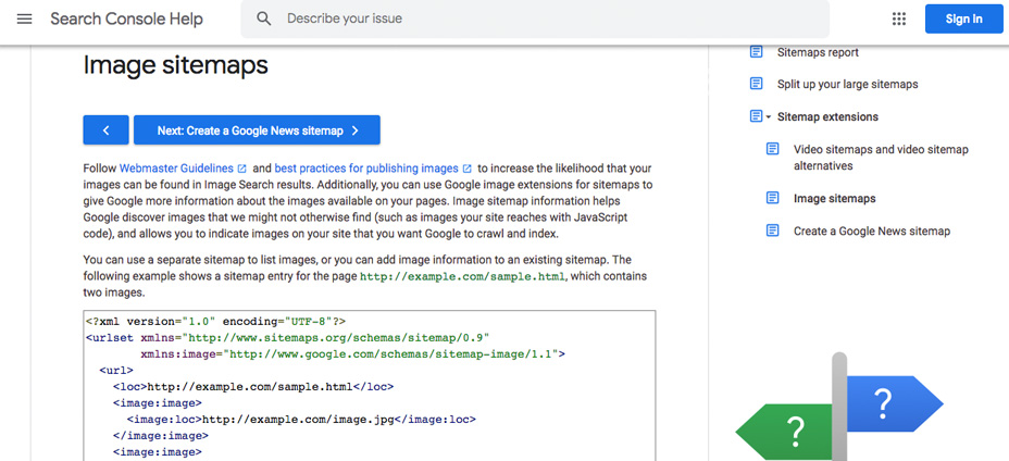 optimizacion mapa de sitio de imagenes google