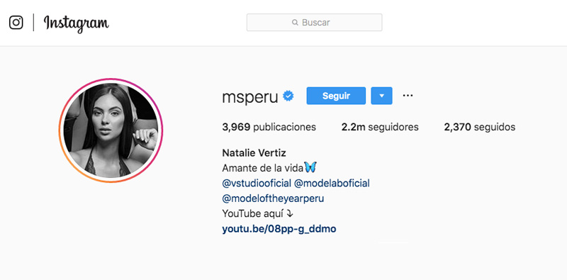 Natalie Vertiz Influencer peruana