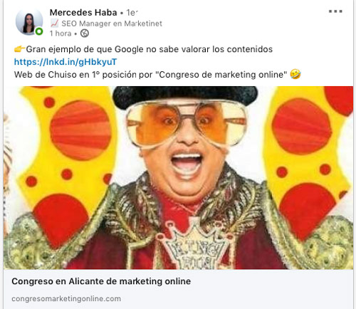 google no valora contenido