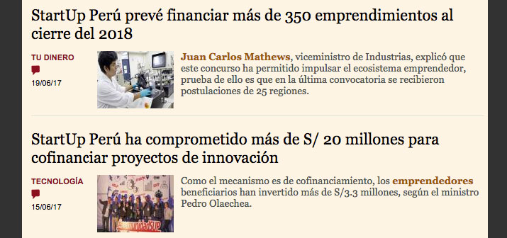 invertir seo startup peruanas